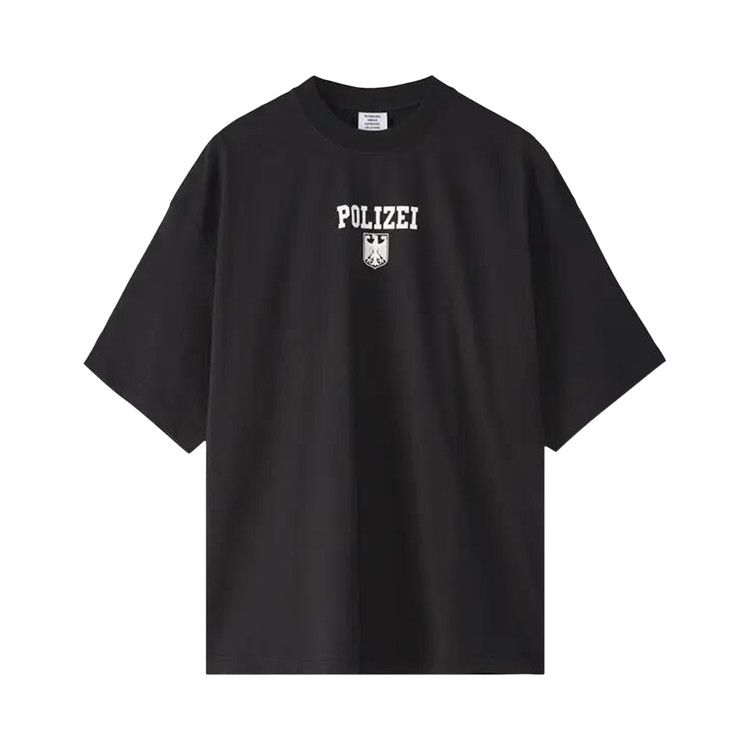 

Футболка Vetements Polizei Regular T-Shirt, Washed Black