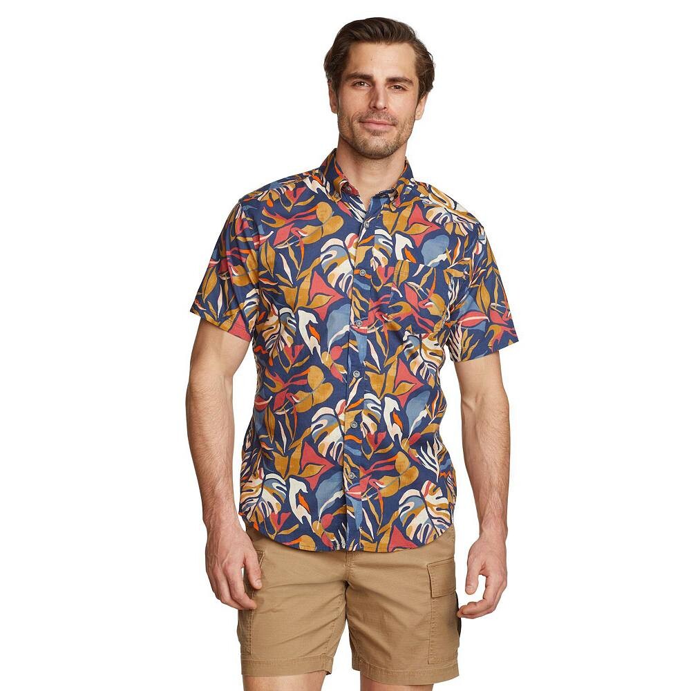 

Рубашка баха с короткими рукавами Big & Tall Eddie Bauer, цвет Dusted Indigo