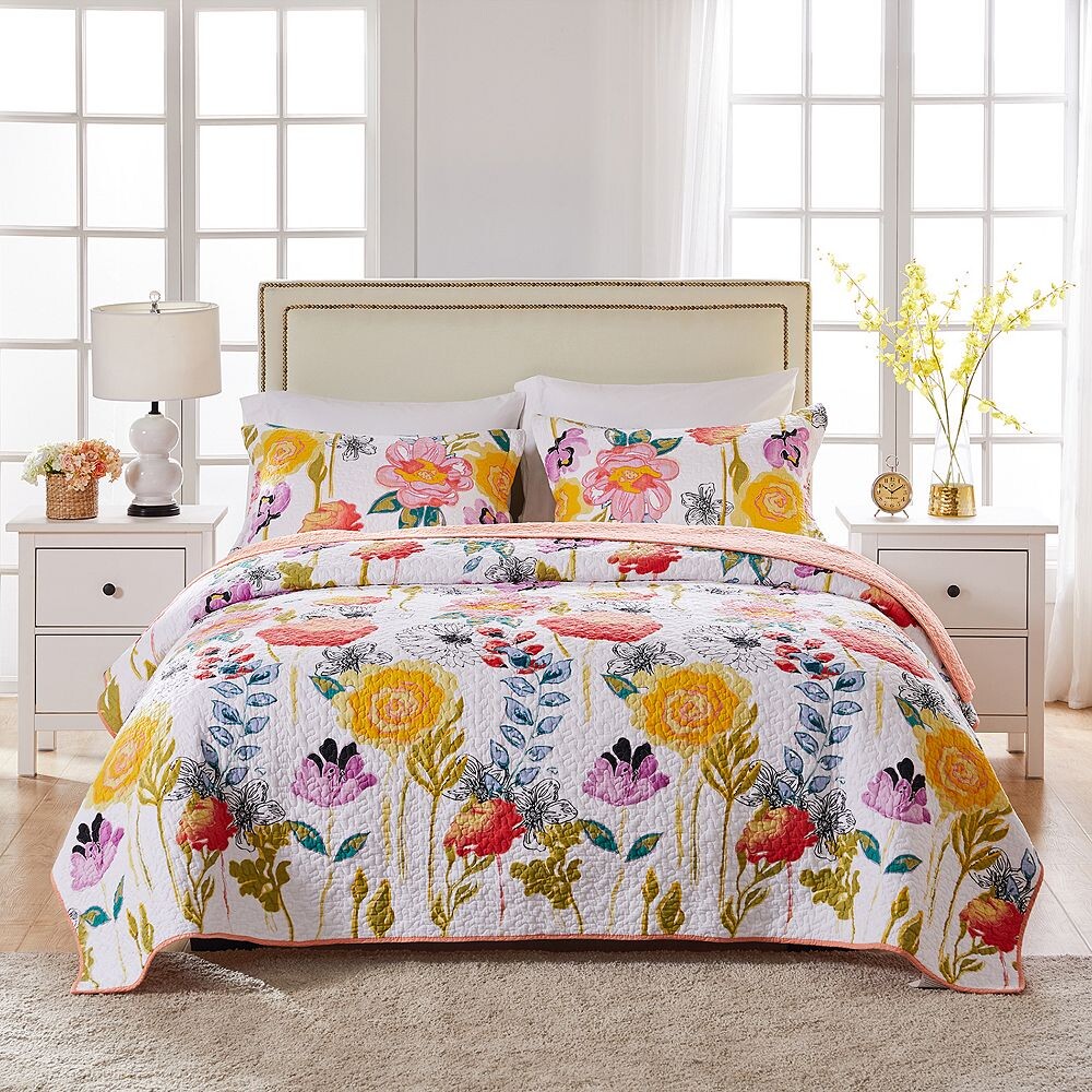 

Набор одеял с акварельной мечтой Greenland Home Fashions, розовый