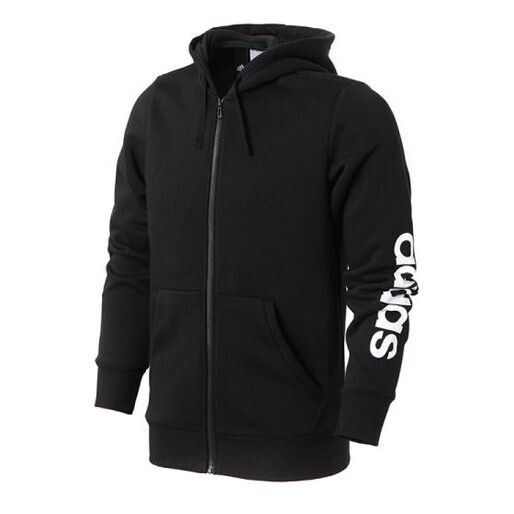 

Куртка Men's adidas Zipper Knit Hooded Black Jacket, черный