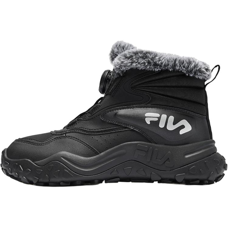 

Теплые противоскользящие высокие кроссовки для подростков FILA KIDS, черный