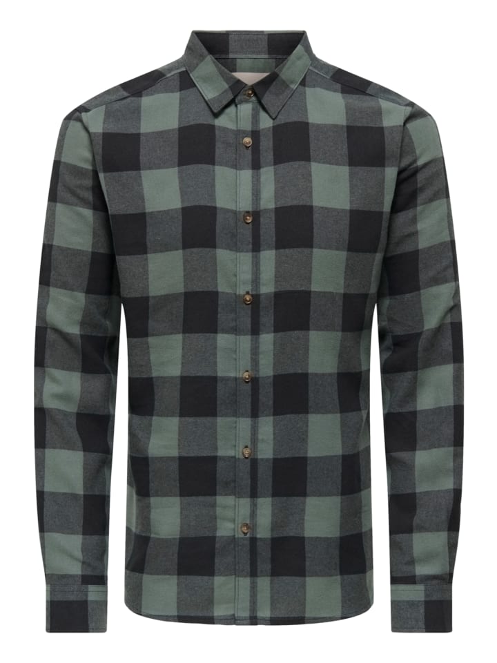 

Рубашка ONSGUDMUND зеленого цвета Only&Sons