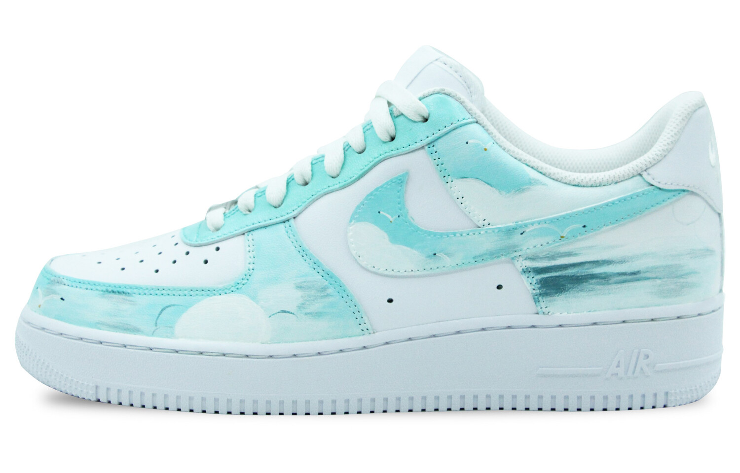 

Кроссовки Nike Air Force 1 Skateboard Shoes Men Low-Top Green White