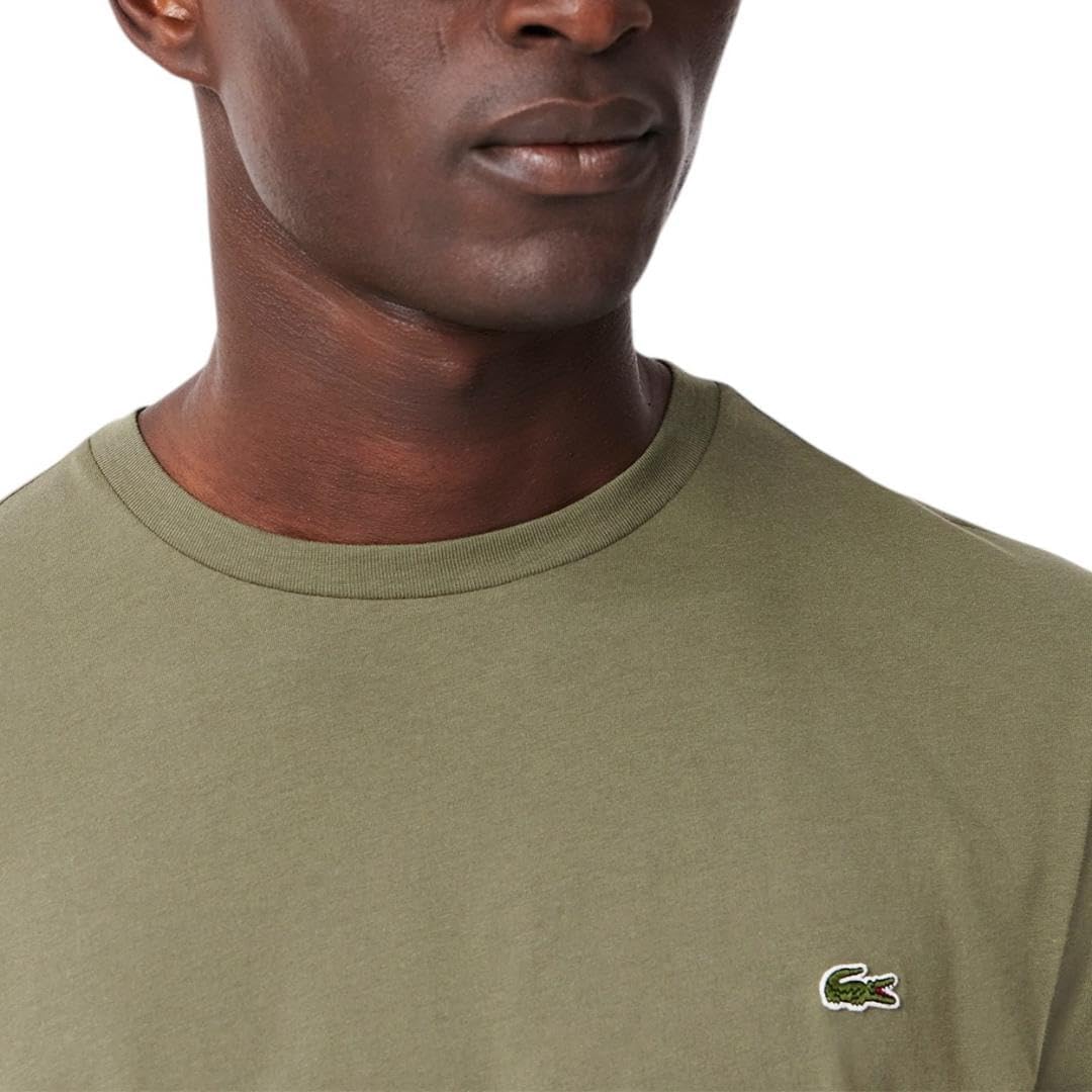 Футболка Lacoste, мужская, из Pima хлопка, Хаки — фото 2