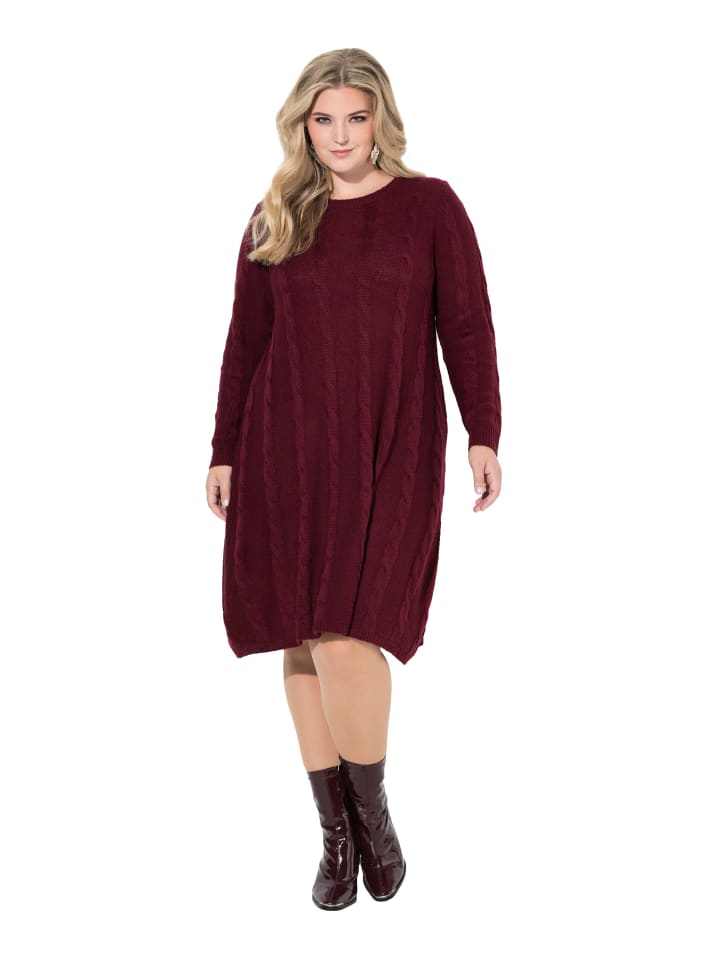 

MIAMODA Вязаное платье темно-бордового цвета