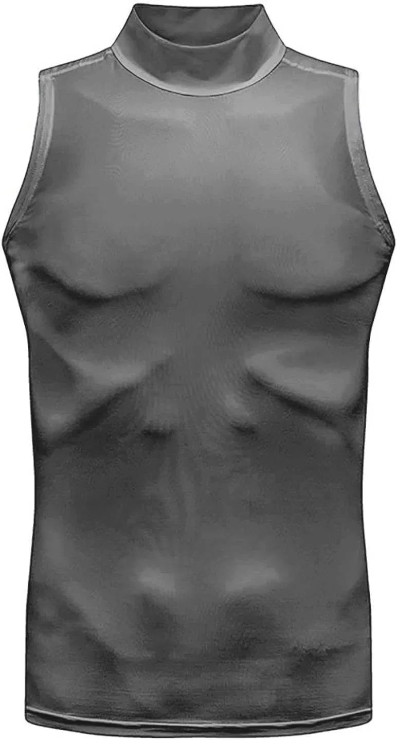 Компрессионная майка для мужчин, спортивный топ на бретелях, A02_dark Gray