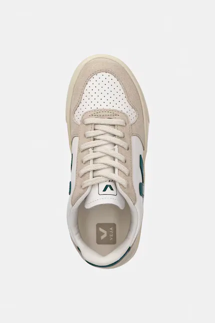 Кроссовки кожаные Small V-10 Laces Veja, бежевый — фото 4