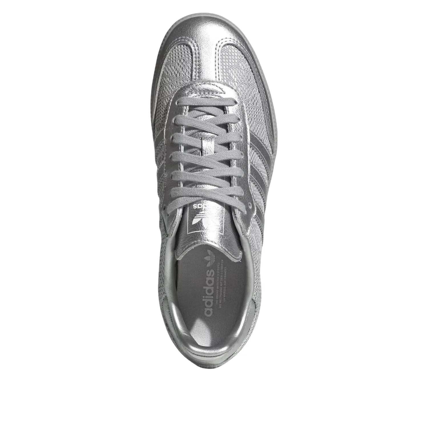 Кроссовки Adidas Samba OG 'Silver Metallic' LA2687, серебро — фото 2