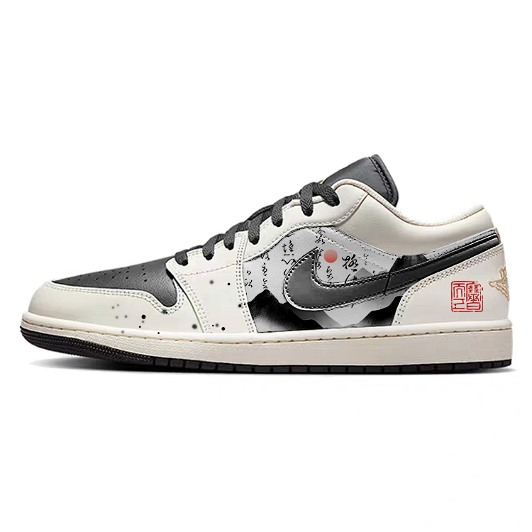 

Jordan Баскетбольные кроссовки Air 1 Low Top Vintage, мужские, белые, черные