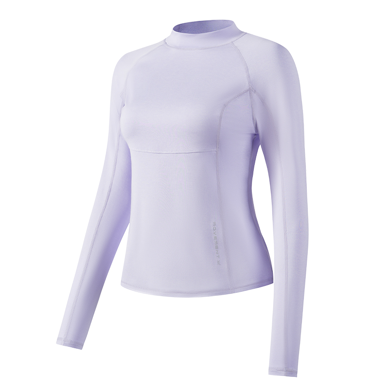 

Футболка для йоги женская с полуводолазкой 361°, фиолетовый