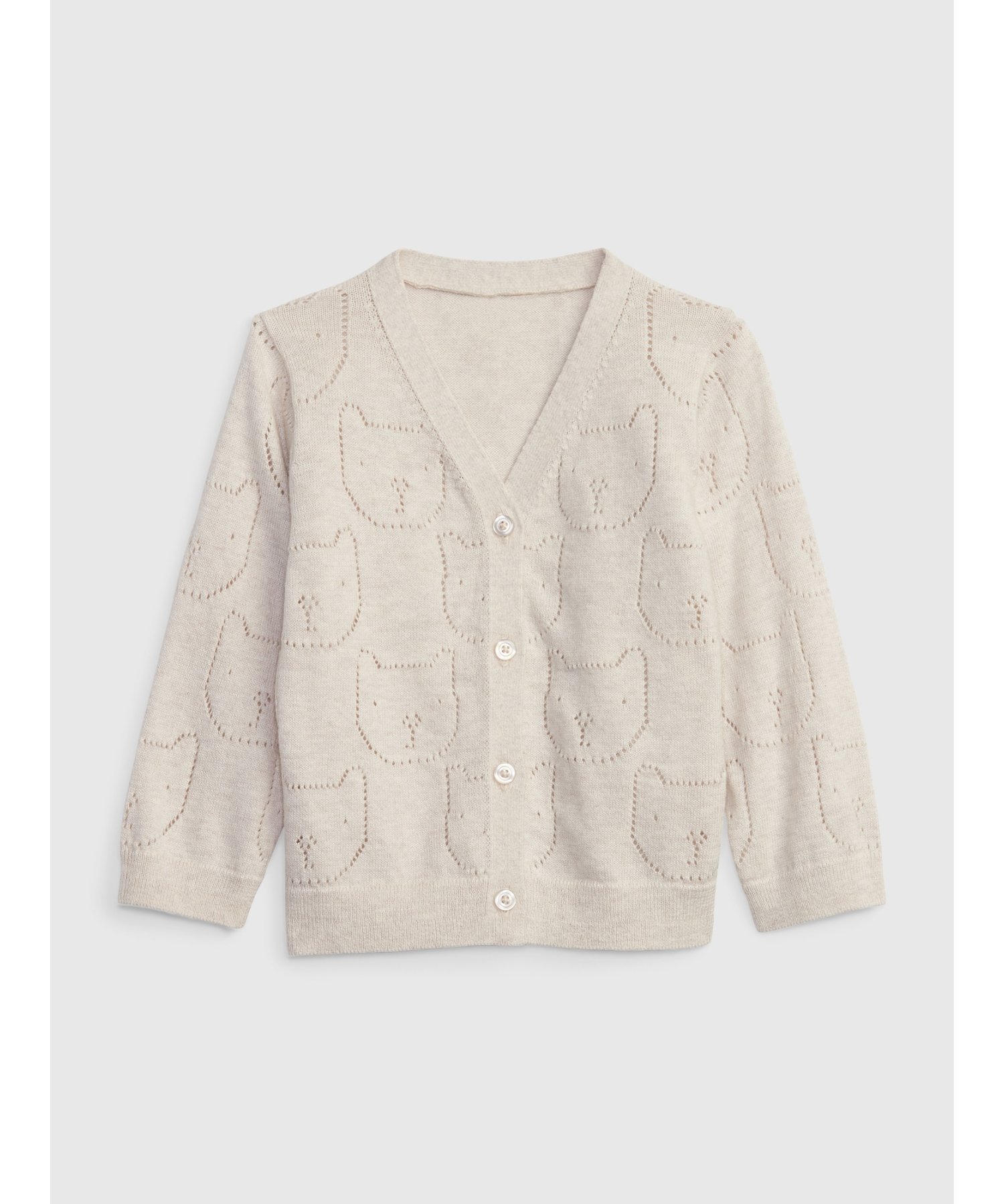 (K) Кардиган с заостренным хвостом (детский) GAP, OATMEAL_HEATHER_B0210