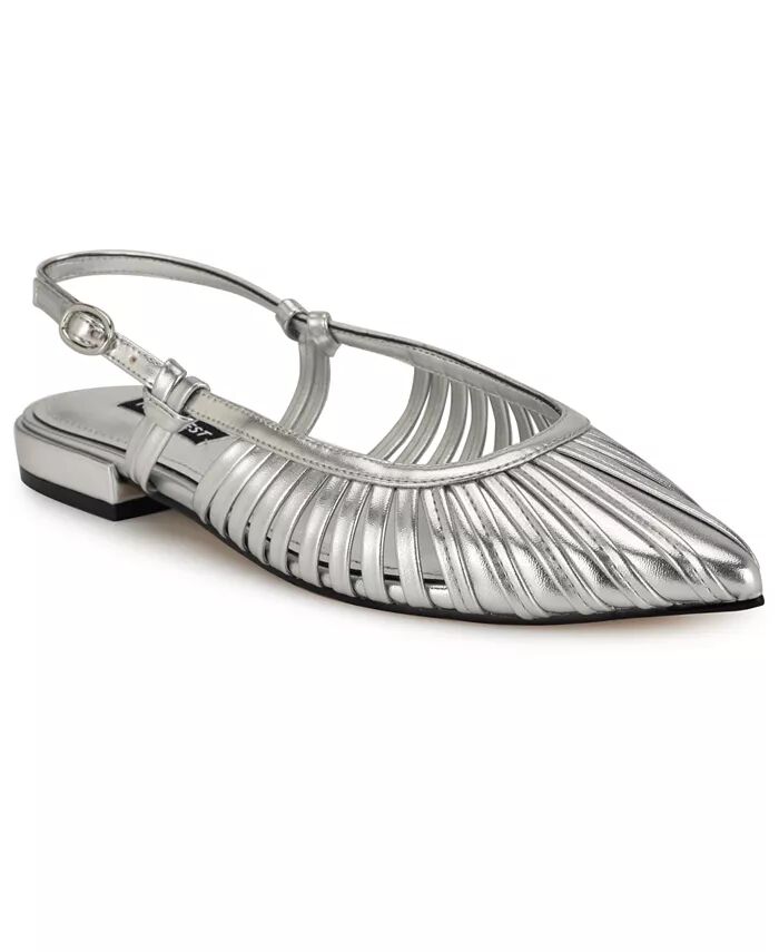 Женские мюли с острым носком Duria Nine West, серебряный