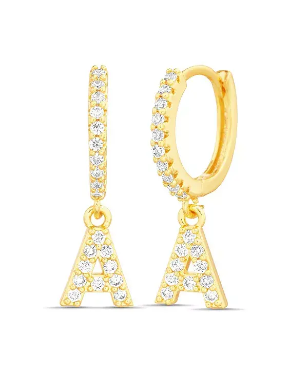 

Серьга-Кольцо с подвеской в виде буквы золотистого оттенка Kensie, k