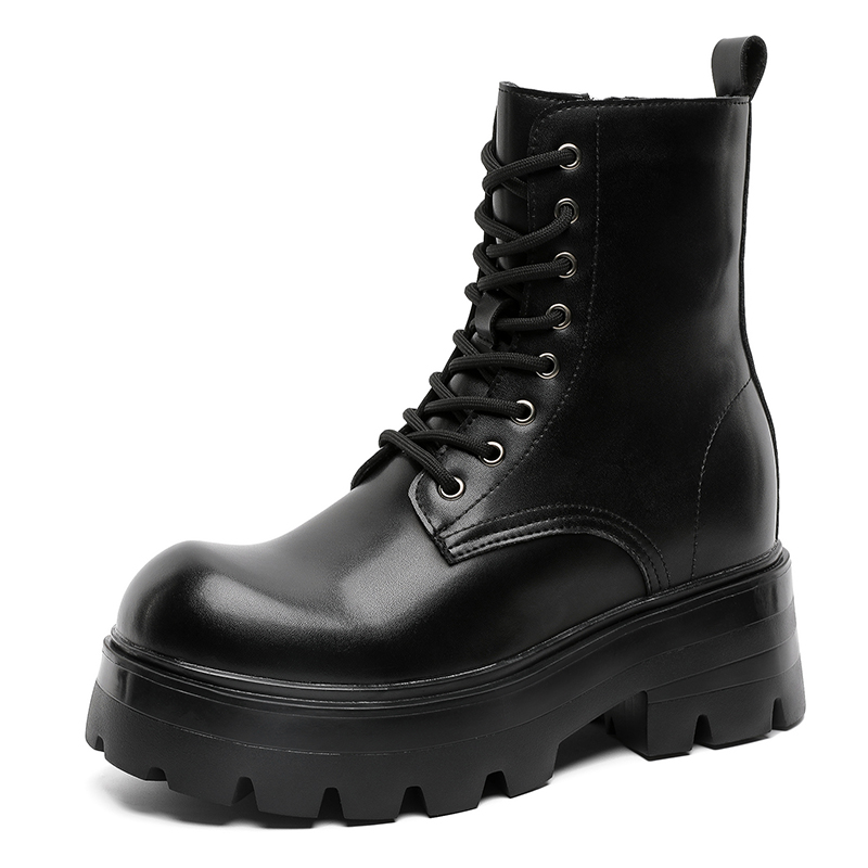 

JETRAM Невидимые каблуки 7 см Мартин Ботинки Мужские Черные, цвет Black