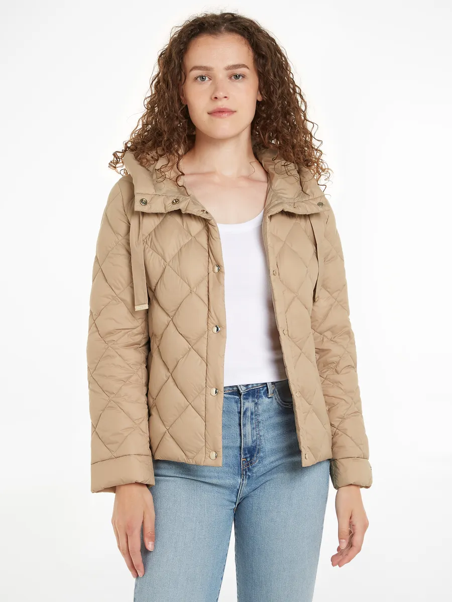 

Стеганая куртка Tommy Hilfiger "CLASSIC LW DOWN QUILTED JACKET", с капюшоном, со стежкой, бежевый