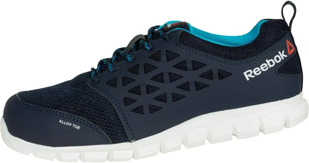 Кроссовки REEBOK WORK IB131S1P Excel Light Athletic Safety Trainer Shoe с алюминиевым носком, темно-синего и бирюзового цвета — фото 2