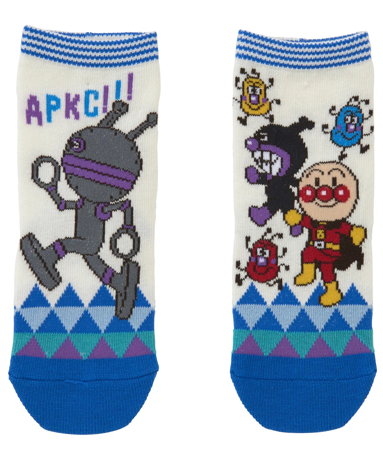 Носки с противоскользящим покрытием Anpanman Kids Collection, японские, оф-вайт