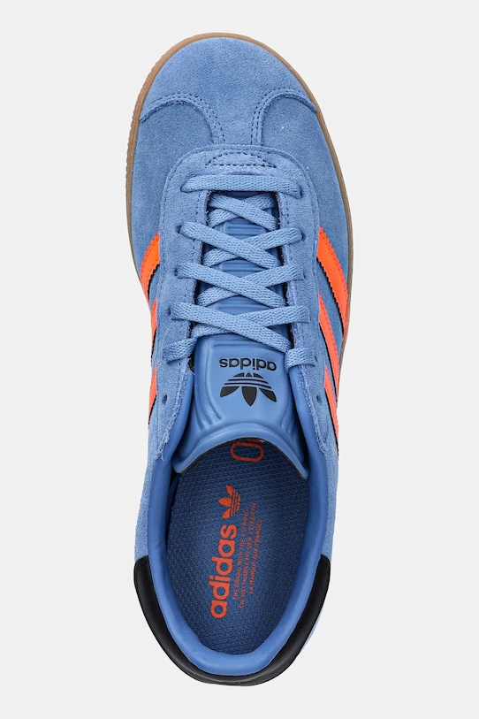 Детские замшевые кроссовки Gazelle Adidas Originals, синий — фото 4