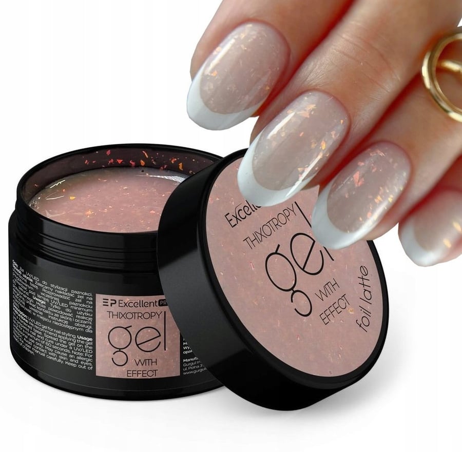 

Excellent Pro Thixotropy Beige Builder Gel Latte Foil Pieces 50 г