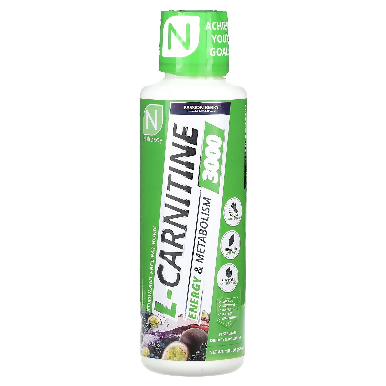 

Nutrakey L-Carnitine 3000 Passion Berry, 16 жидких унций (473 мл)