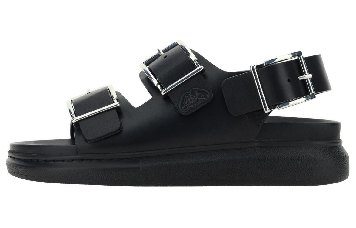 

Сандалии с двумя пряжками Alexander McQueen, черный