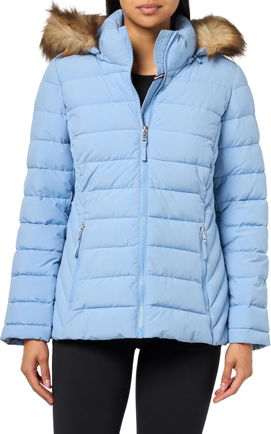 

Женская утяжеленная короткая стеганая куртка Tommy Hilfiger Essential, Endless Sky