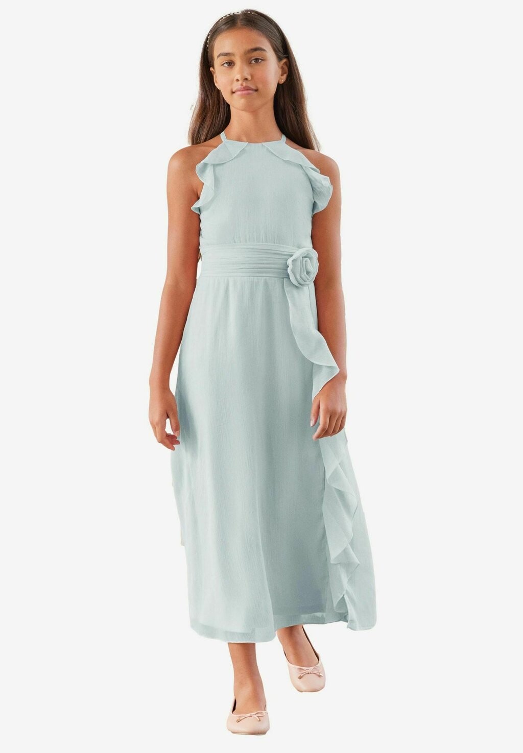 

Платье макси Ruffle Corsage Prom Regular Fit Lipsy, синее