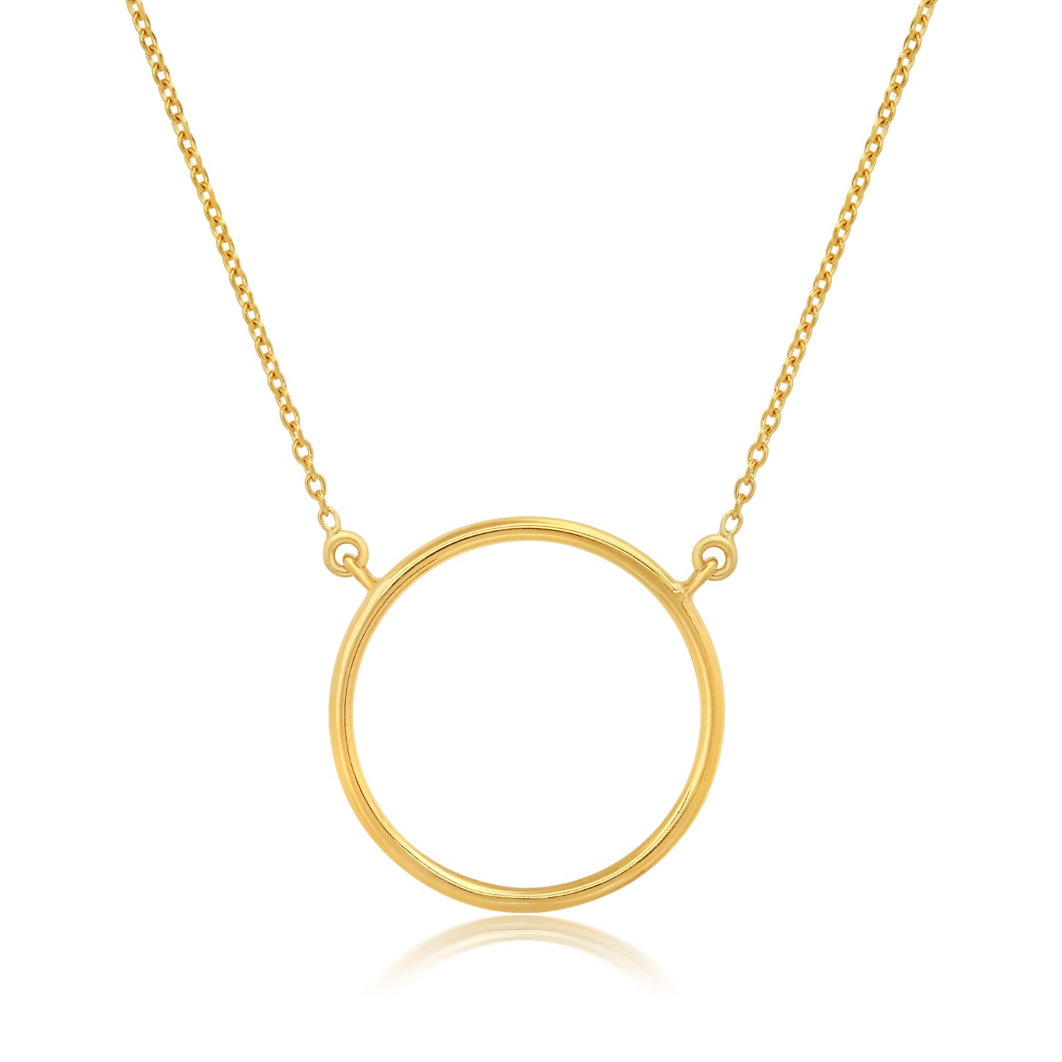 

Ожерелье Circle Eternity из 18-каратного желтого золота и стерлингового серебра с вермелем Maxcolor, желтый