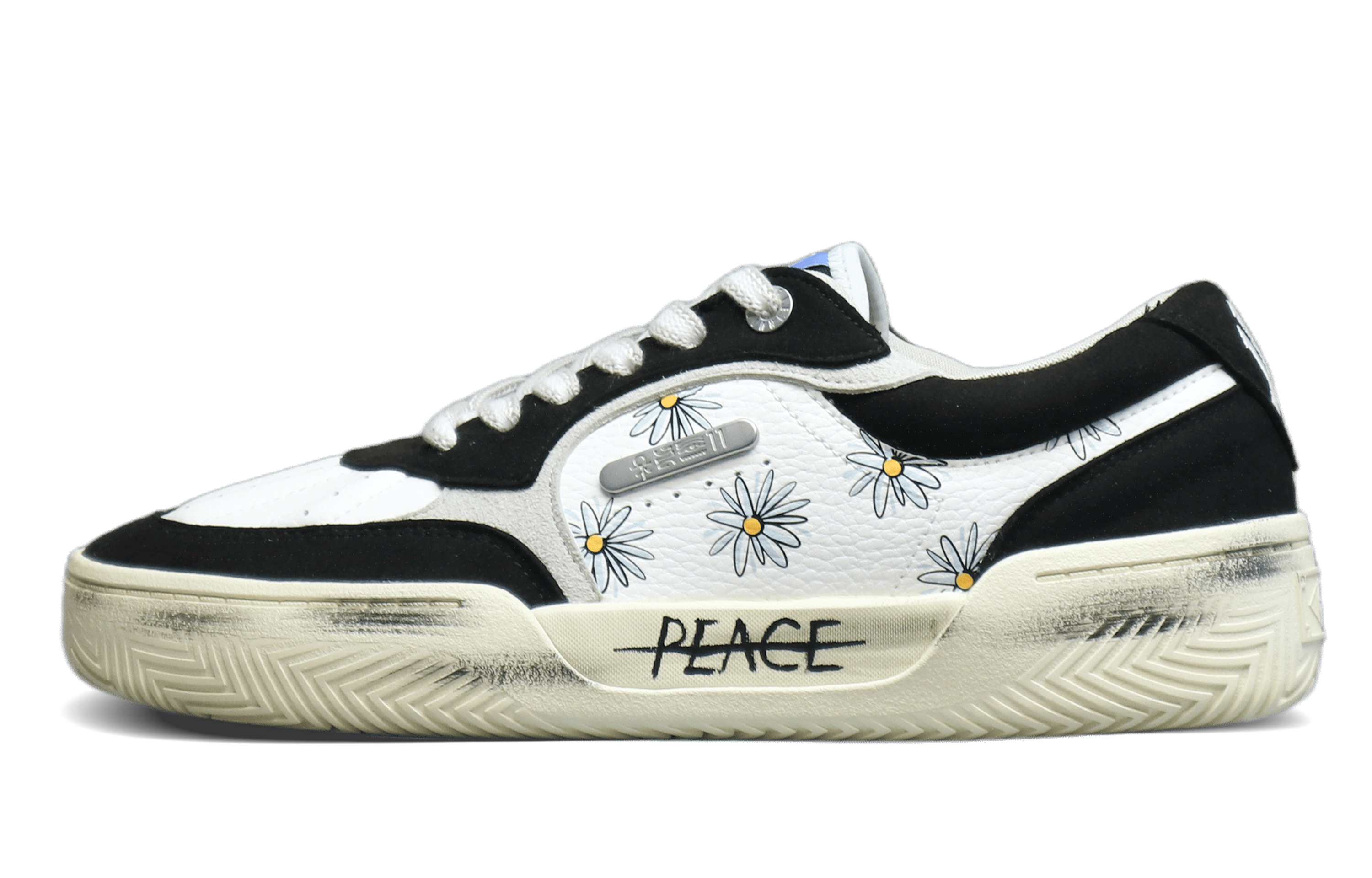 

ANTA Кроссовки для скейтбординга Irving Series Anti Slip Wear Resistant Low Top Unisex бело-черные