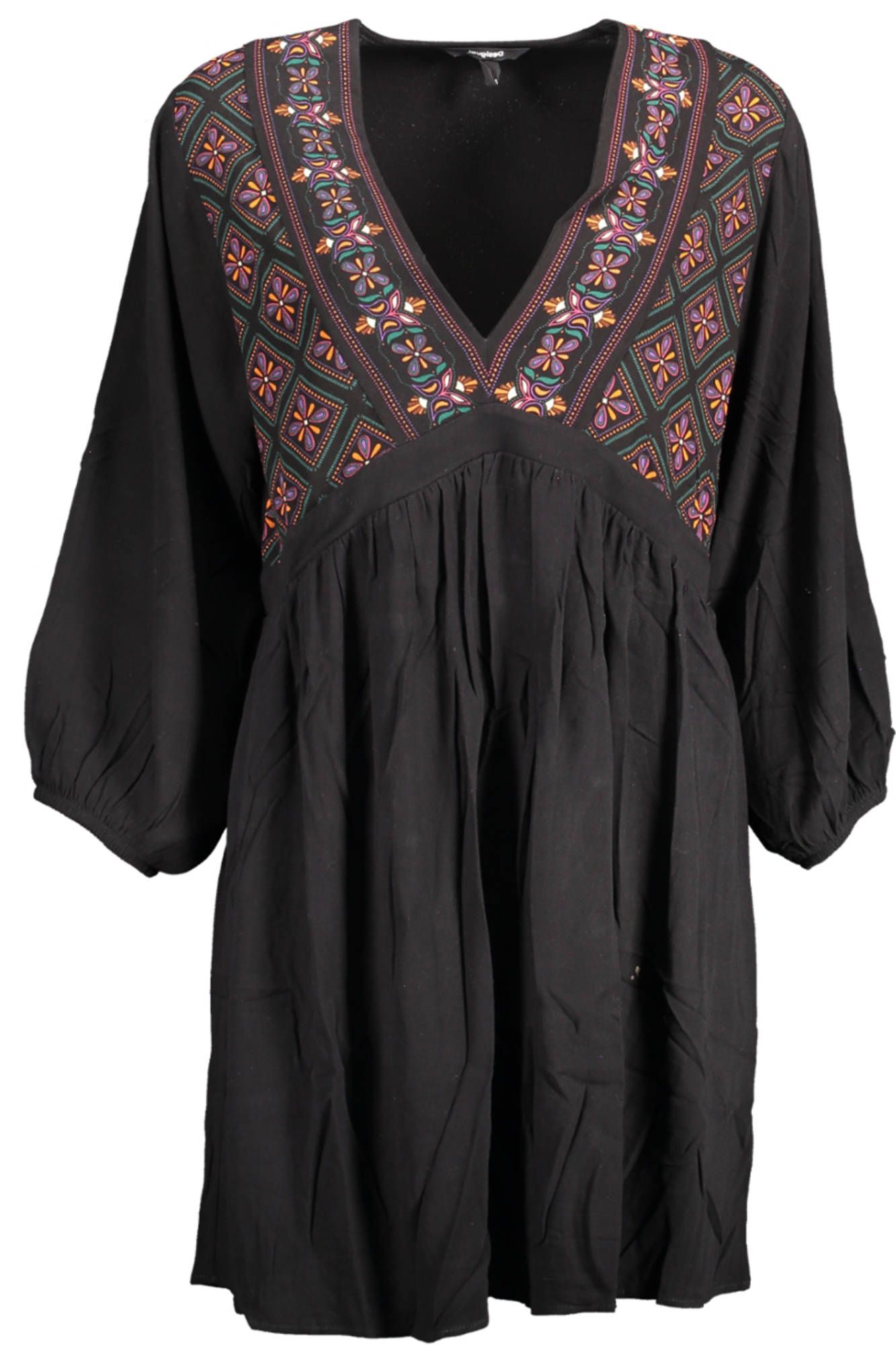

Черное вискозное женское платье Desigual