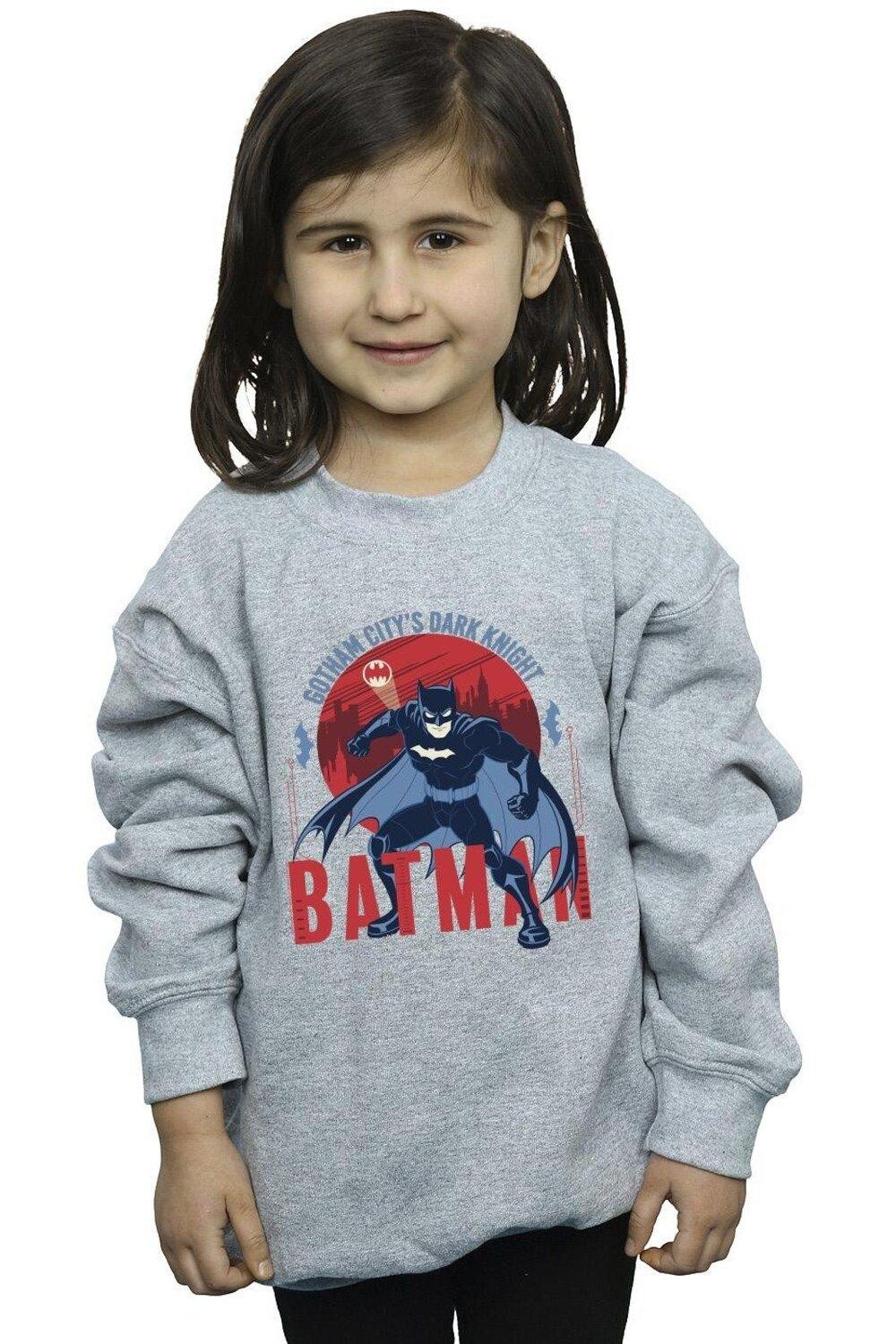 

Толстовка с изображением Бэтмена и Готэм-сити DC Comics, серый