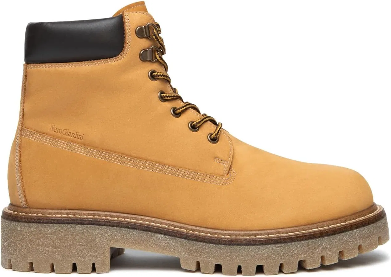 Мужские кожаные байкерские ботинки Nero Giardini I501030U, Yellow