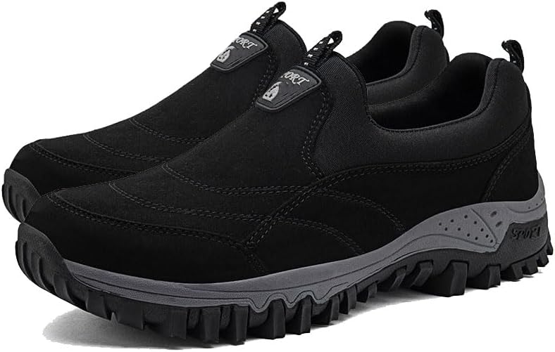 

Мужские походные кроссовки для улицы, повседневная обувь, лоферы без шнурков, удобная обувь для ходьбы Odipon, черный