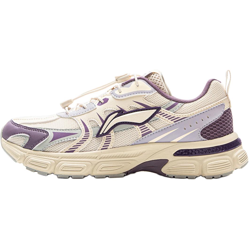 

Спортлайф Шок Абсорберс Ребаунд низкие детские повседневные кроссовки для подростков LINING YOUNG, бежевый/фиолетовый