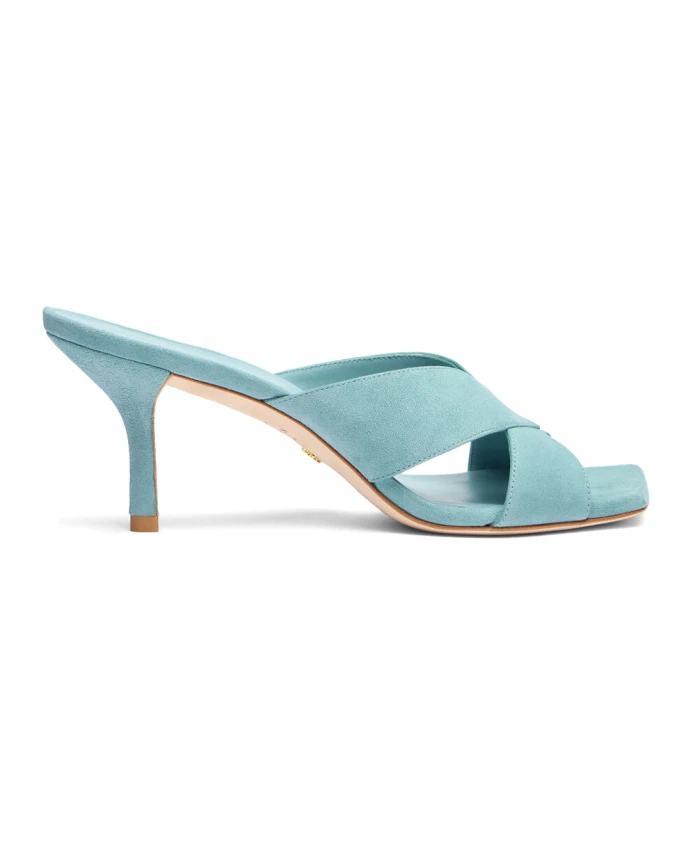 Шлепанцы Carmen 75 современные шлепанцы с квадратным носком Stuart Weitzman, зеленый