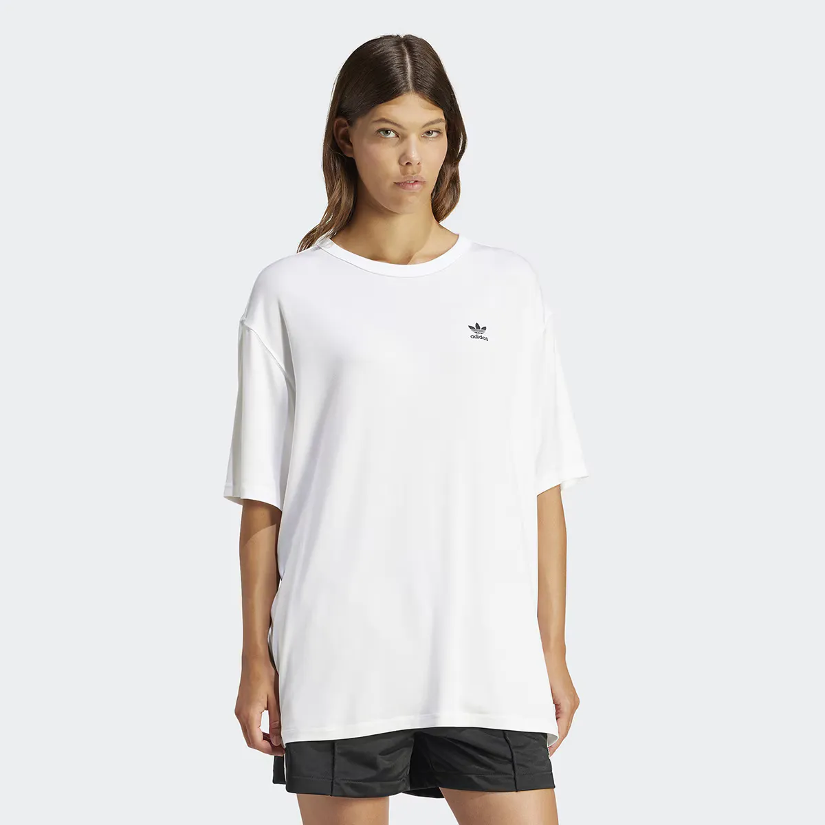 

Женская трилистник Adidas Originals футболка, белый