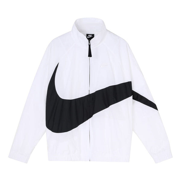 

Куртка Nike Swoosh Large LOGO Woven Windproof Stand Collar Casual Sports Jacket Asia Edition White, белый