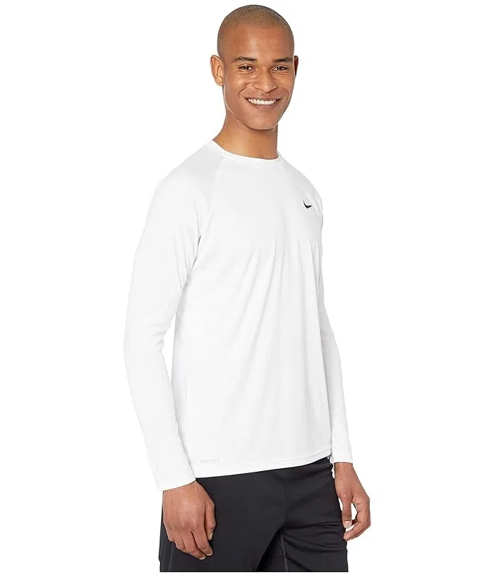 Плавательная футболка Nike Essential Long Sleeve Hydroguard, White — фото 4