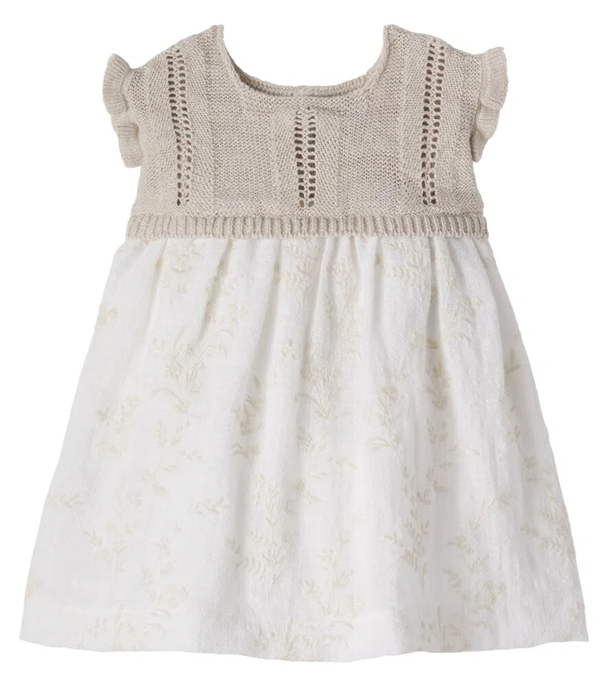 Детское платье из хлопковой марли Baby Saona 1 + in the Family, белый