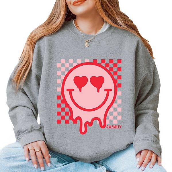 

SWSmiley свитер в клетку с валентинкой Simply Sage Market, Graphite