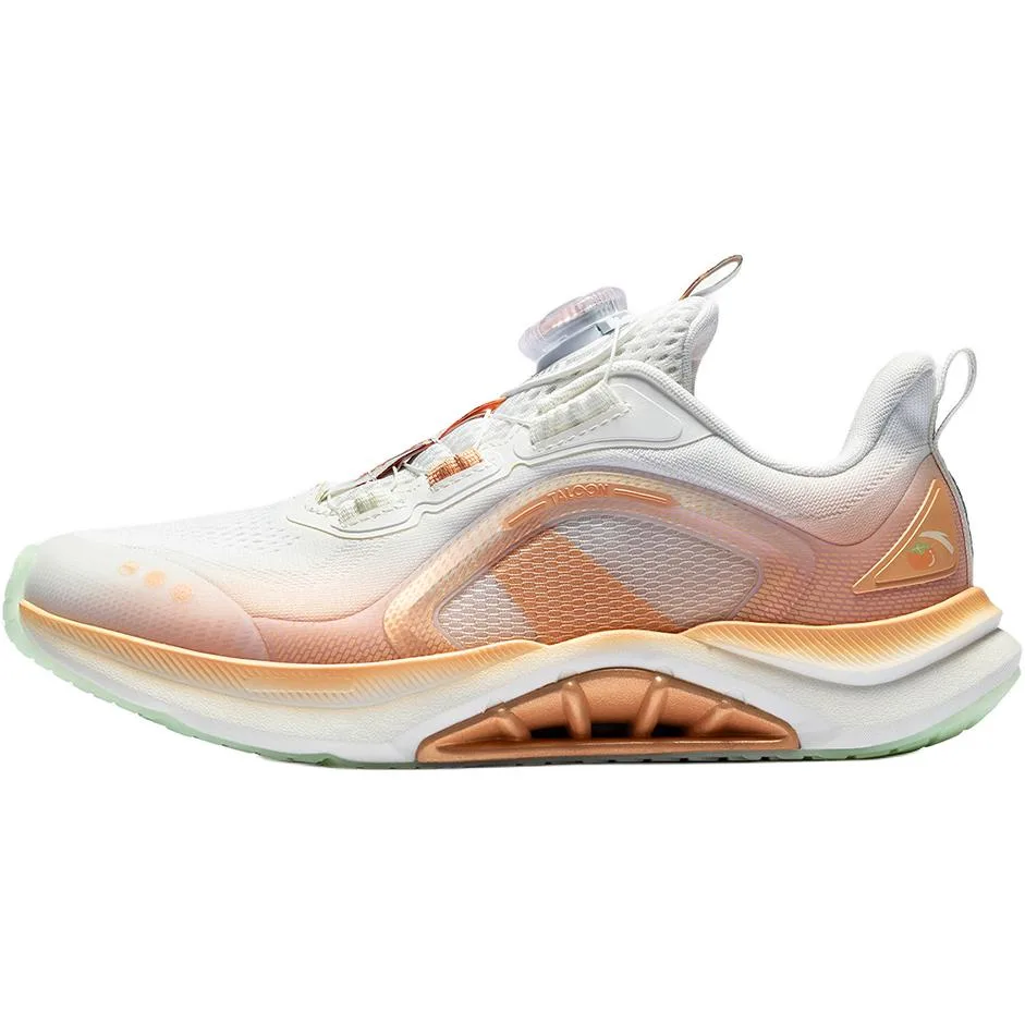 Низкие детские кроссовки для бега подростковые Antakids, Ivory White/Meat Pink Orange-2