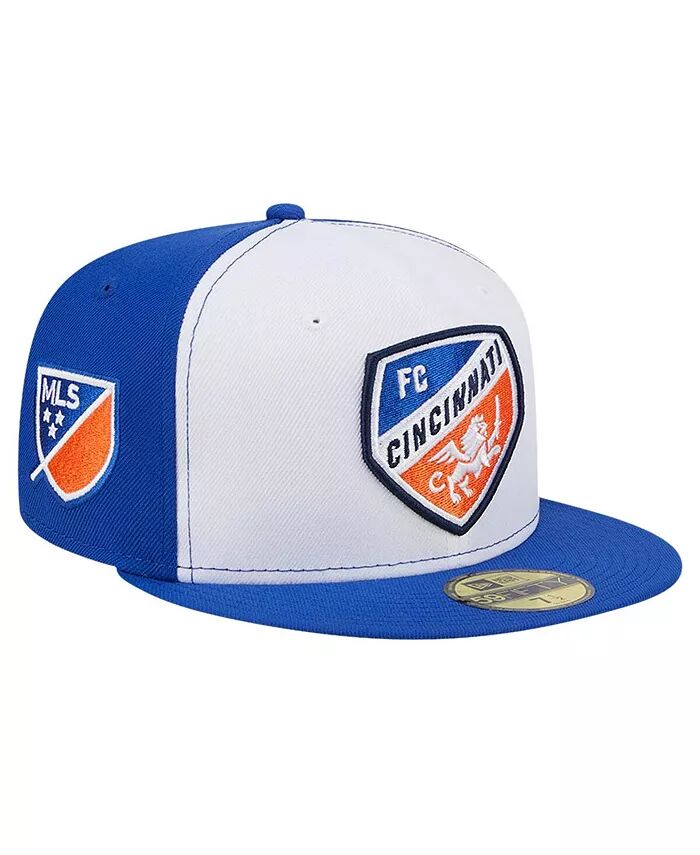 

Мужская белая, синяя бейсболка FC Cincinnati 2024 Kick Off Collection 59FIFTY Fitted Hat New Era