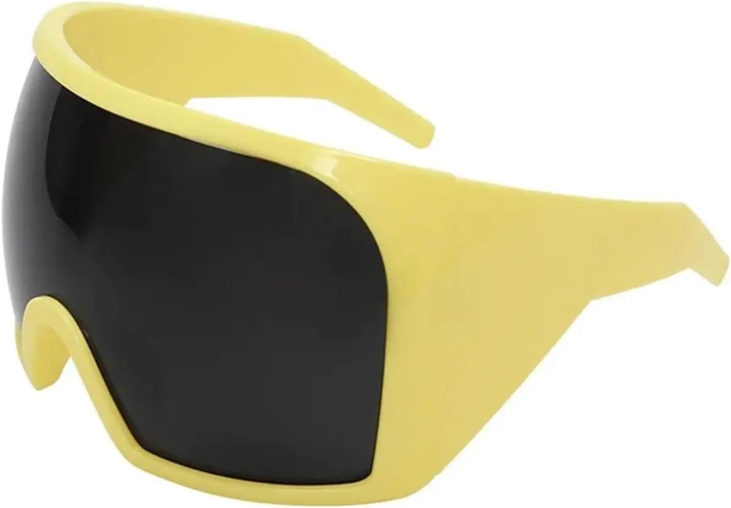 

Крупные солнцезащитные очки обтекаемой формы с футуристическими изогнутыми линзами и защитой от УФ-излучения UV400, в стиле Y2K, для женщин и мужчин GYTHTPZR, One Color