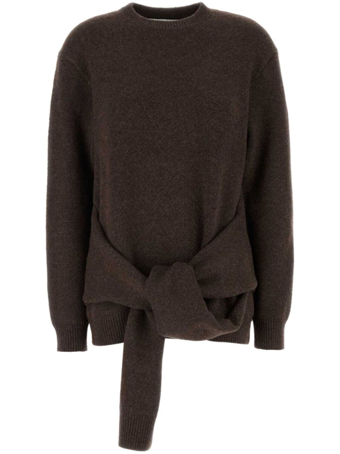 

Драпированный свитер с завязками спереди JW Anderson, коричневый