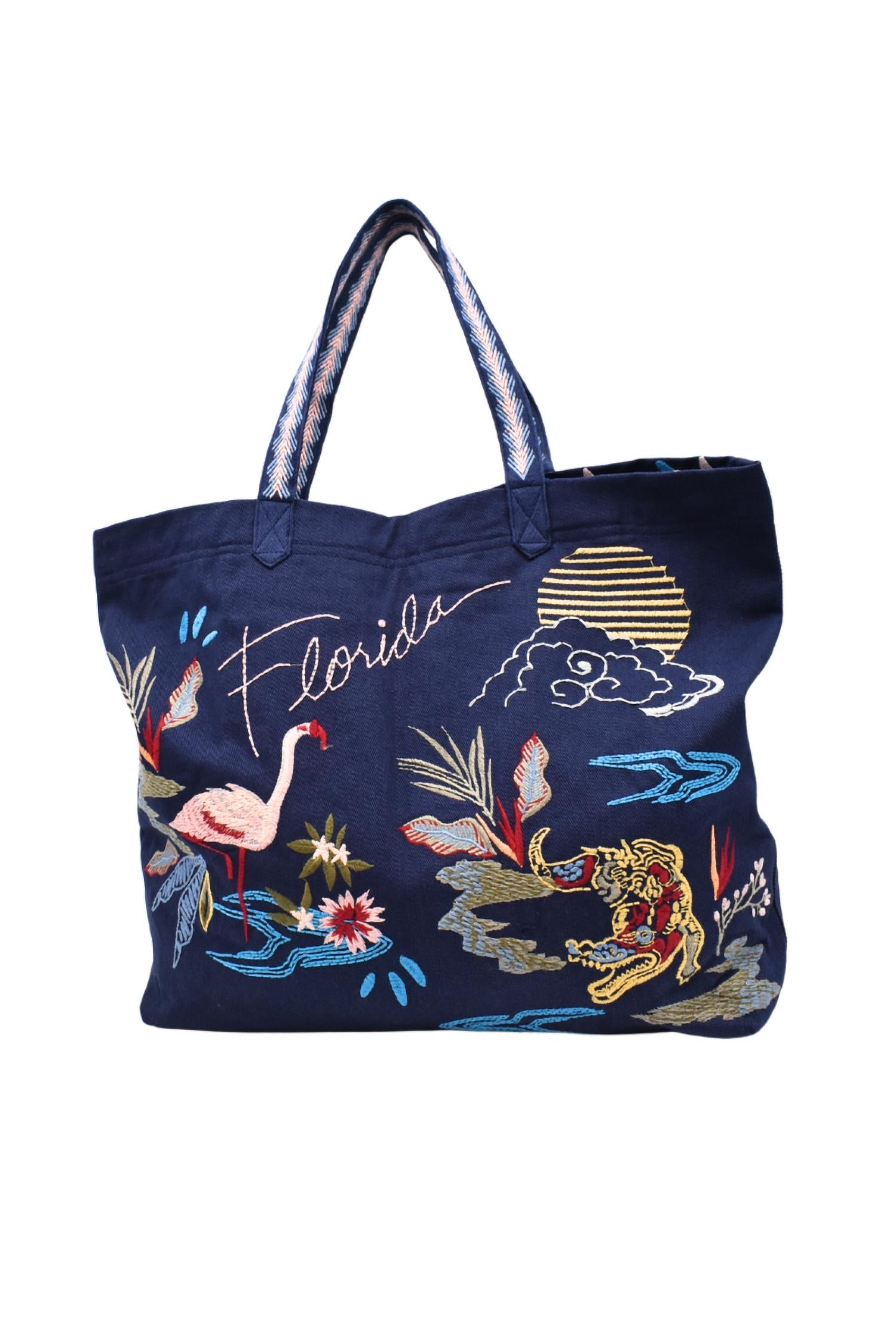 

Флорида Повседневная сумка-тоут в темно-синем Johnny Was