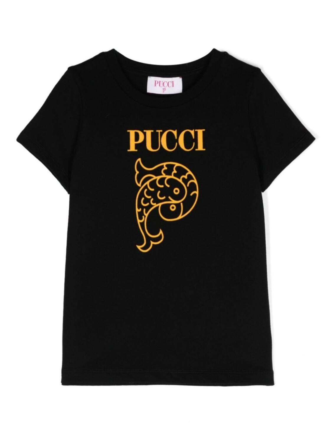 

PUCCI Junior футболка с логотипом, черный