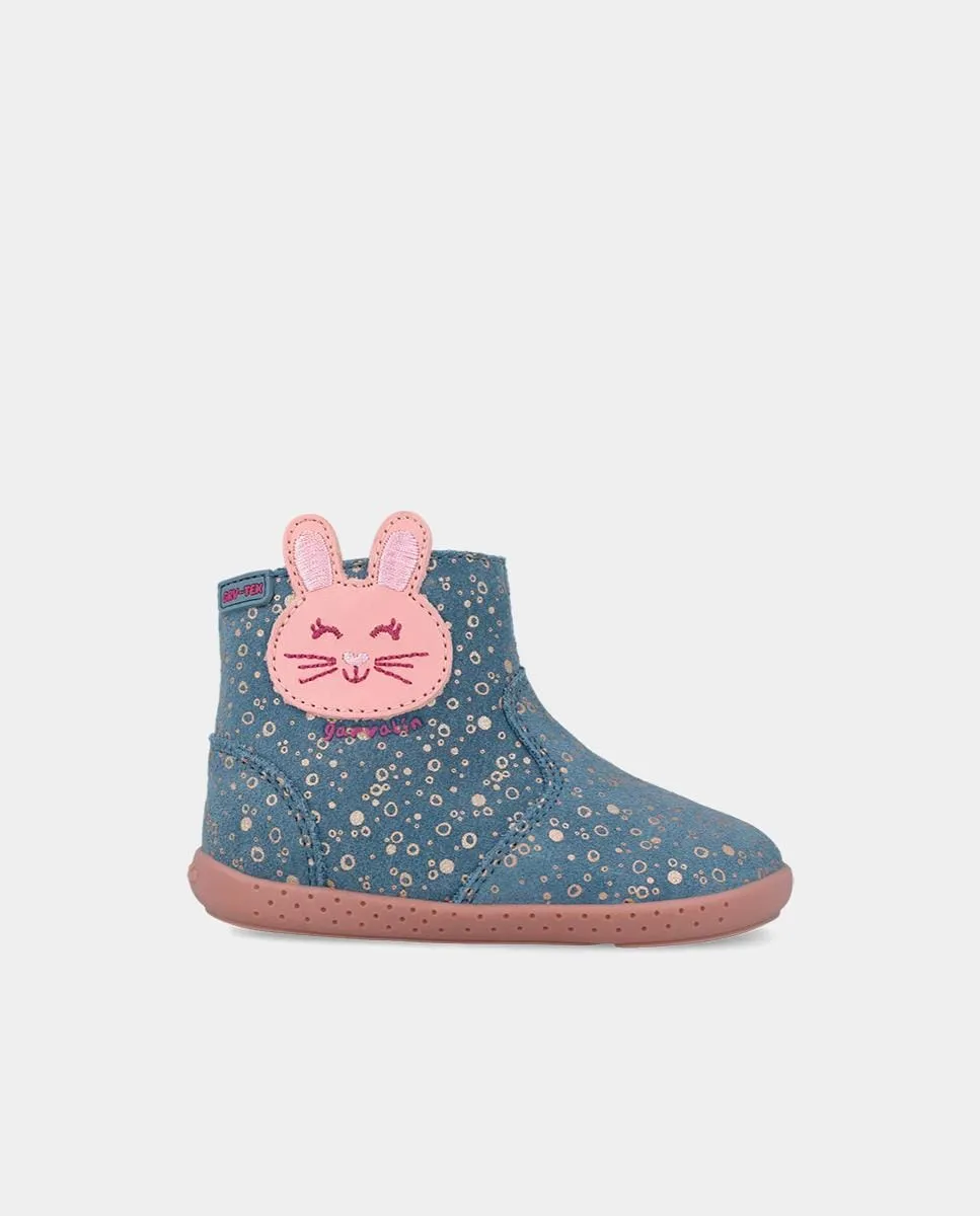 

Детские ботинки из кожи, учитывающие естественное развитие стопы Garvalín, синий