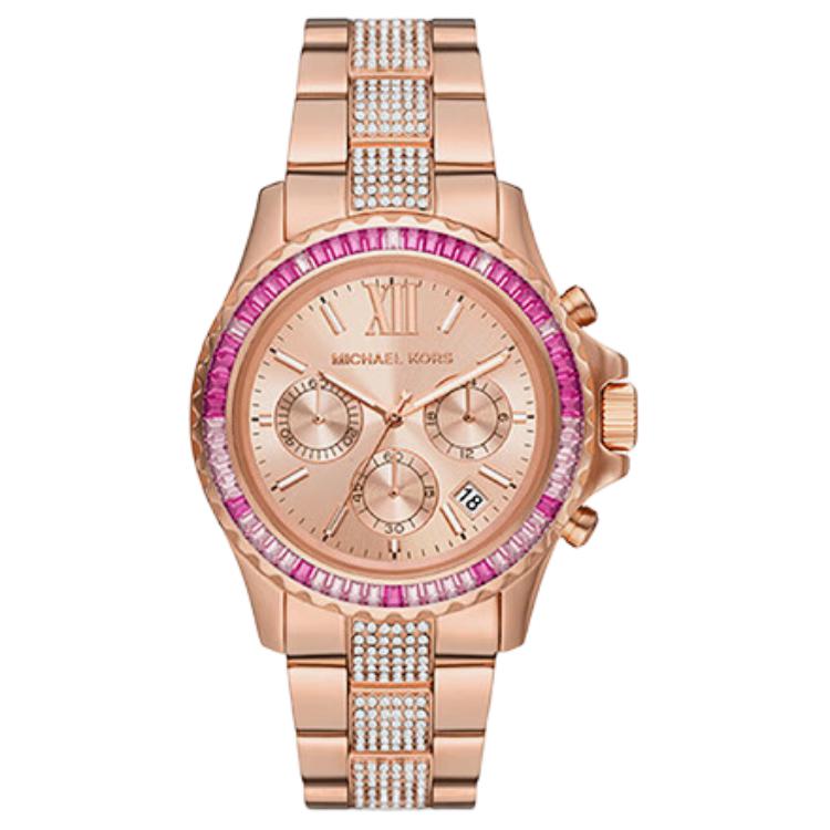 

MICHAEL KORS Часы Wrist Watch Quartz Movement Stainless Steel Strap 42mm Rose Gold Watch Dial Women's Watch, Rose Gold Watch Dial