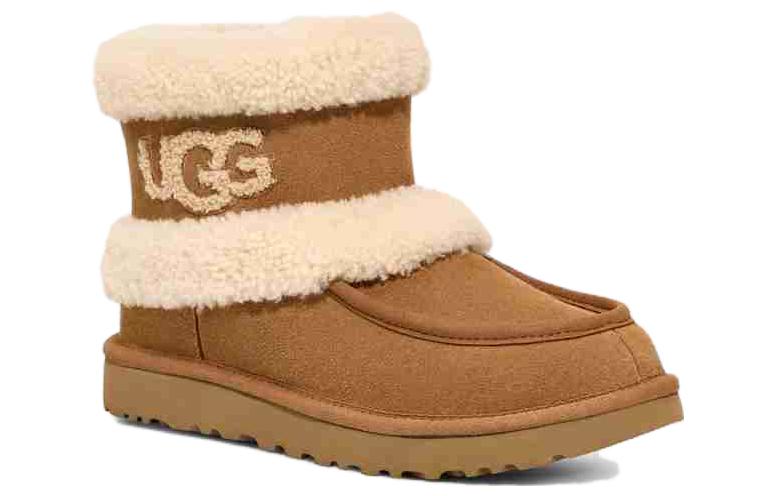 UGG Классические ультрамини флаффы 'Каштан' женские, цвет Chestnut — фото 4