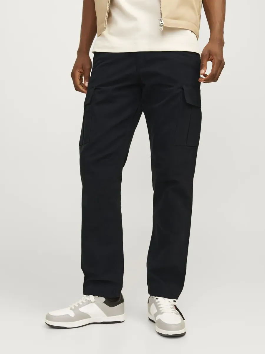 

Брюки-карго Jack & Jones "JPSTKANE JJBARKLEY CARGO PANT NOOS", черный